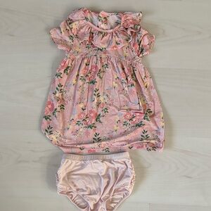 Magnetic Me Floral Modal  Pink Dress with Bloomers, 18-24 mo